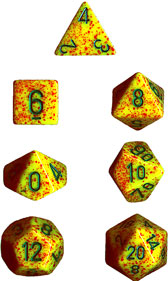 Speckled "Lotus" Dice Set of 7